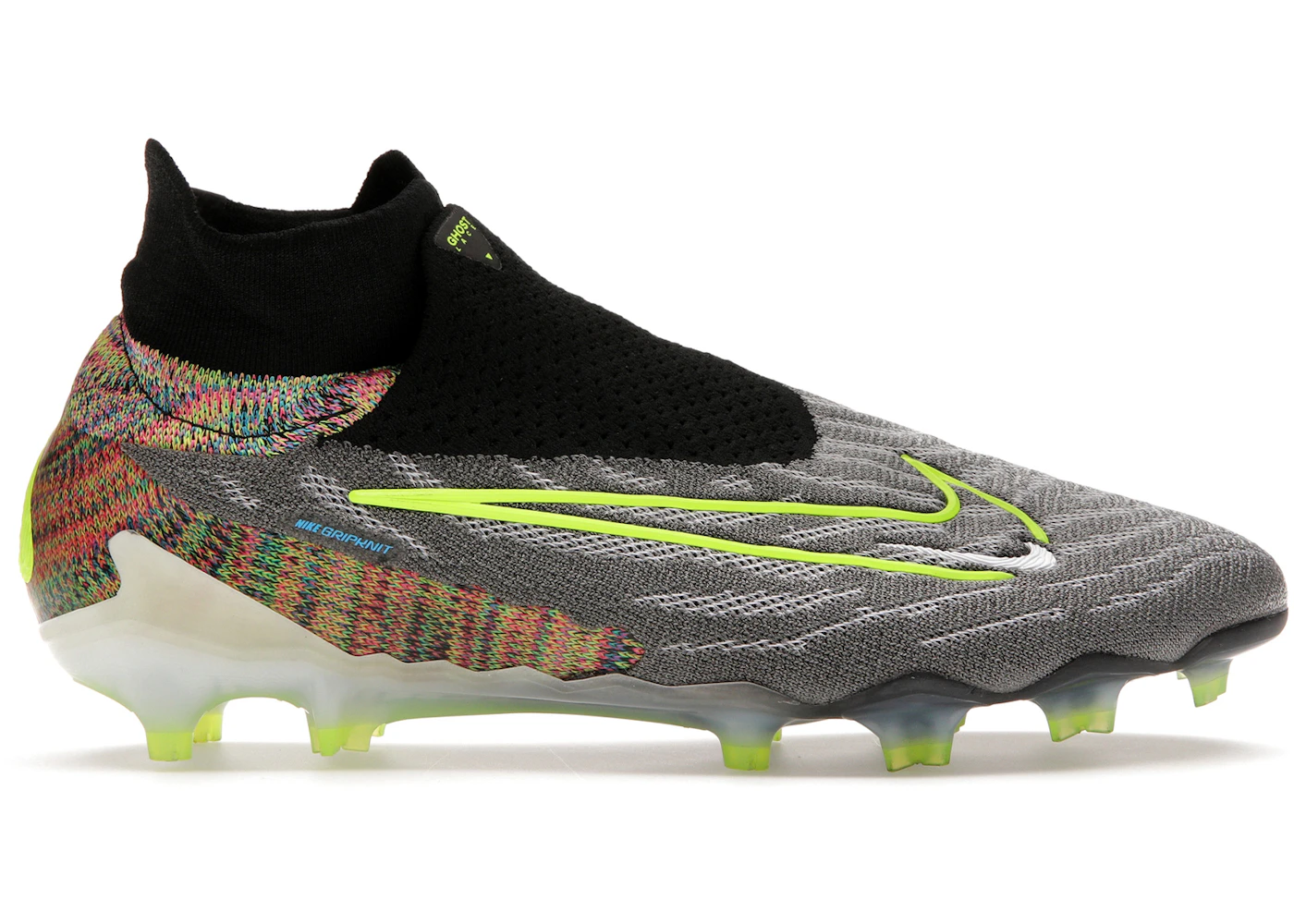 Nike Gripknit Phantom GX Elite Dynamic Fit Fusion FG Black White Blue Glow Volt
