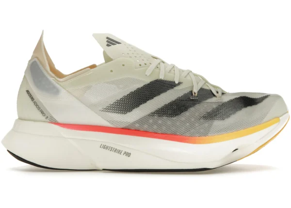 adidas Adizero Adios Pro 3 Ivory Core Black Crystal Sand