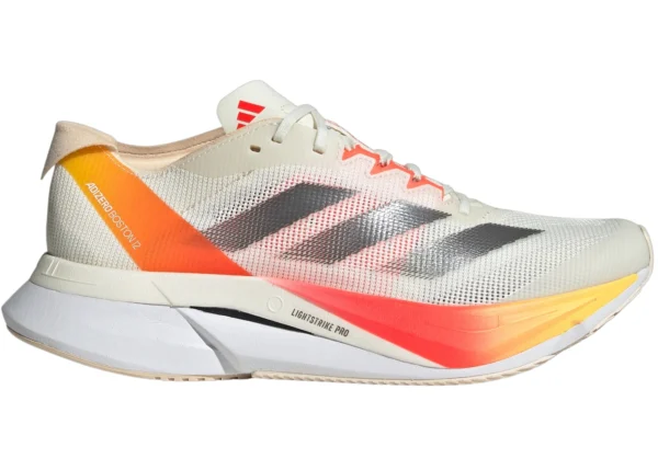 adidas Adizero Boston 12 Ivory Iron Metallic Solar Red (Women’s)