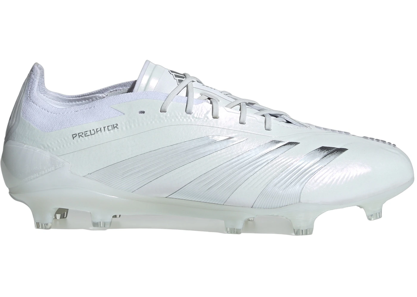 adidas Predator 24 Elite Low FG Cloud White Silver Metallic