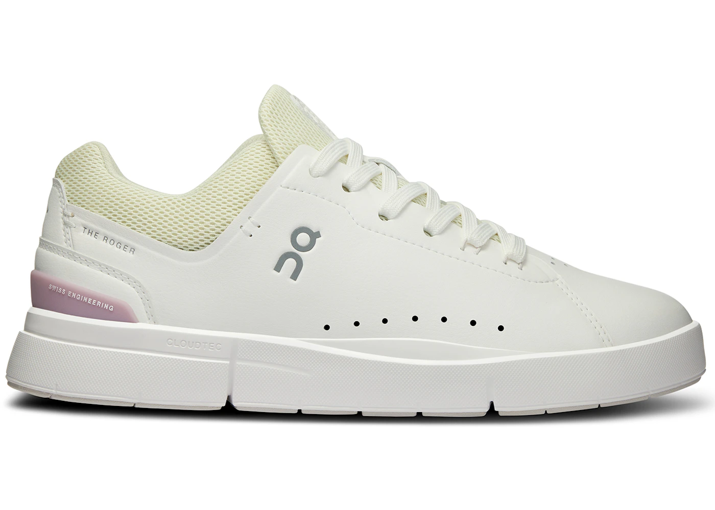 On The Roger Advantage White Mauve Womens